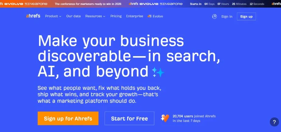 Ahrefs - SEO for SaaS Platforms