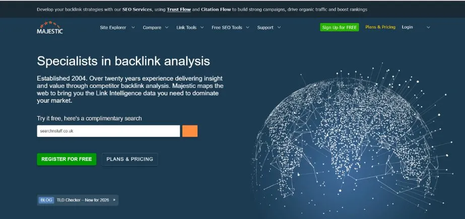 Majestic - Backlink Analysis Tools