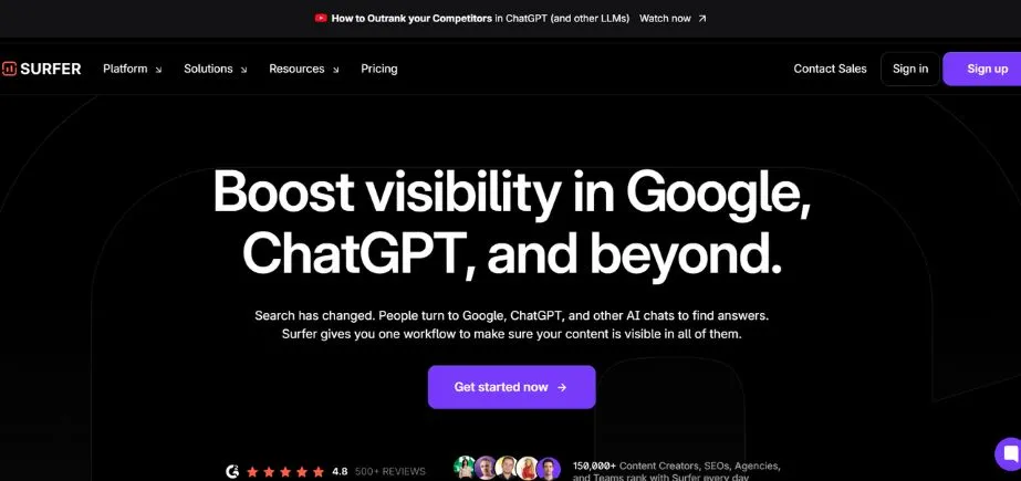 SurferSEO - SEO for SaaS Platforms