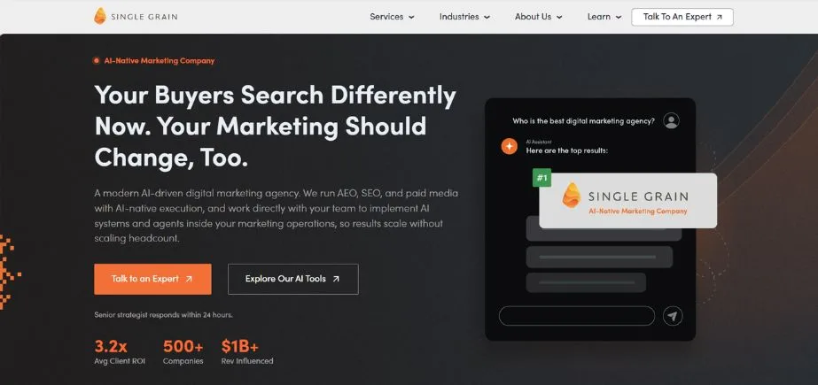 Content Marketing Agencies - singlegrain