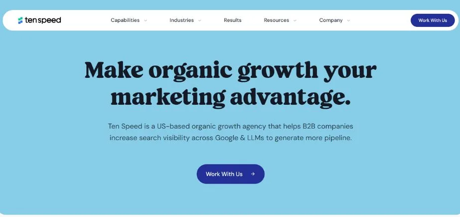 Content Marketing Agencies - tenspeed