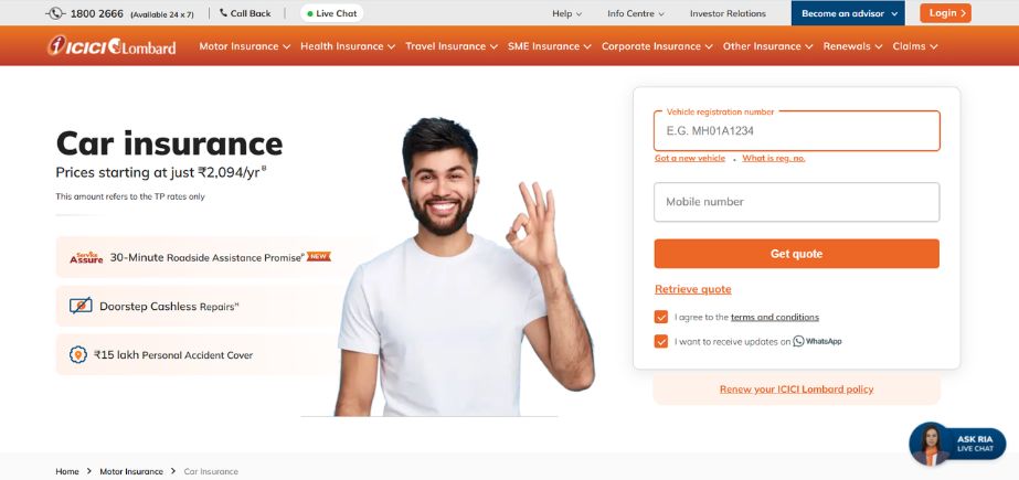 Insurance Companies in India - icici lombard