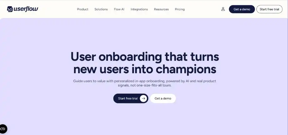SaaS Onboarding Tools - userflow