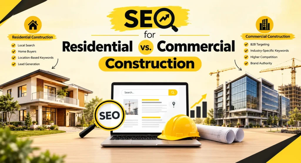 SEO for Residential vs. Commercial Construction